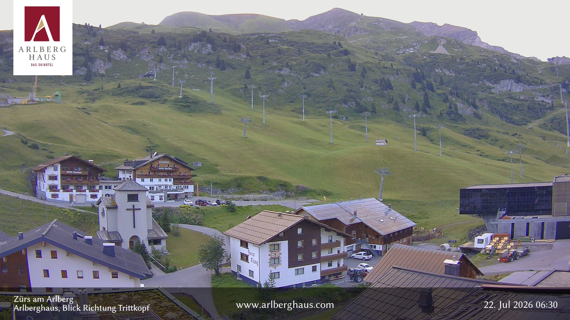 Archiv Foto Webcam Zürs: Hotel Arlberghaus