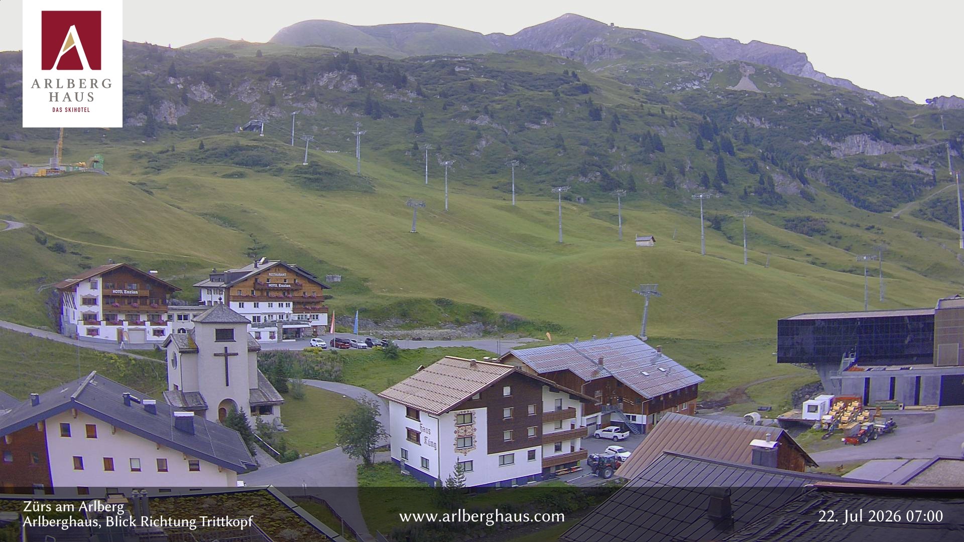 Archiv Foto Webcam Zürs: Hotel Arlberghaus