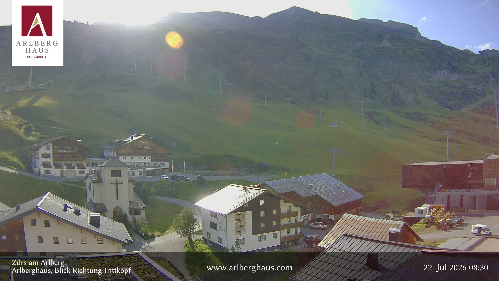 Archiv Foto Webcam Zürs: Hotel Arlberghaus