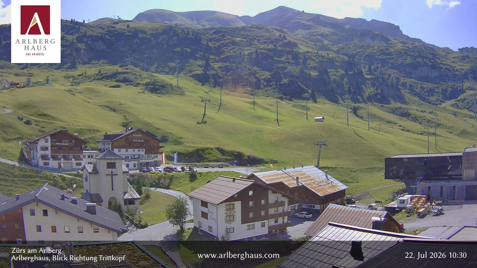 Archiv Foto Webcam Zürs: Hotel Arlberghaus