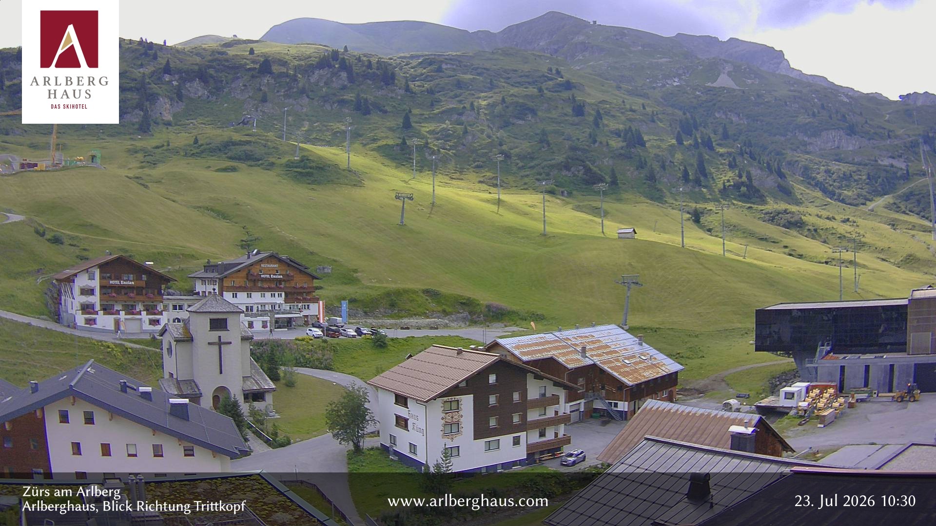 Archiv Foto Webcam Zürs: Hotel Arlberghaus