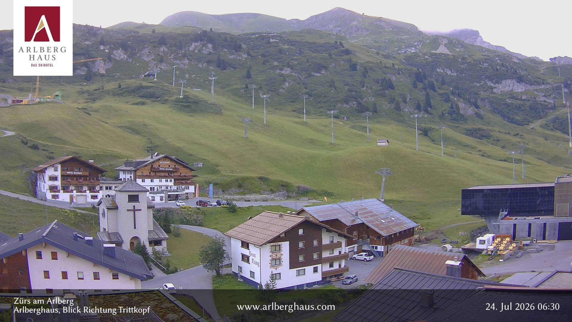 Archiv Foto Webcam Zürs: Hotel Arlberghaus
