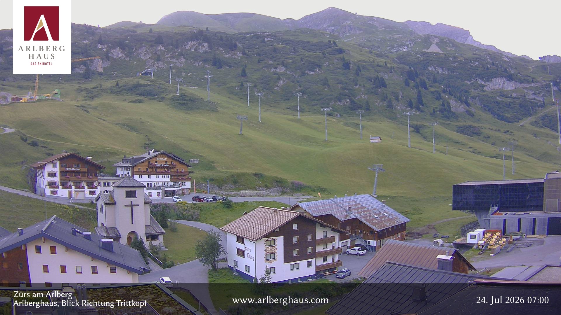 Archiv Foto Webcam Zürs: Hotel Arlberghaus