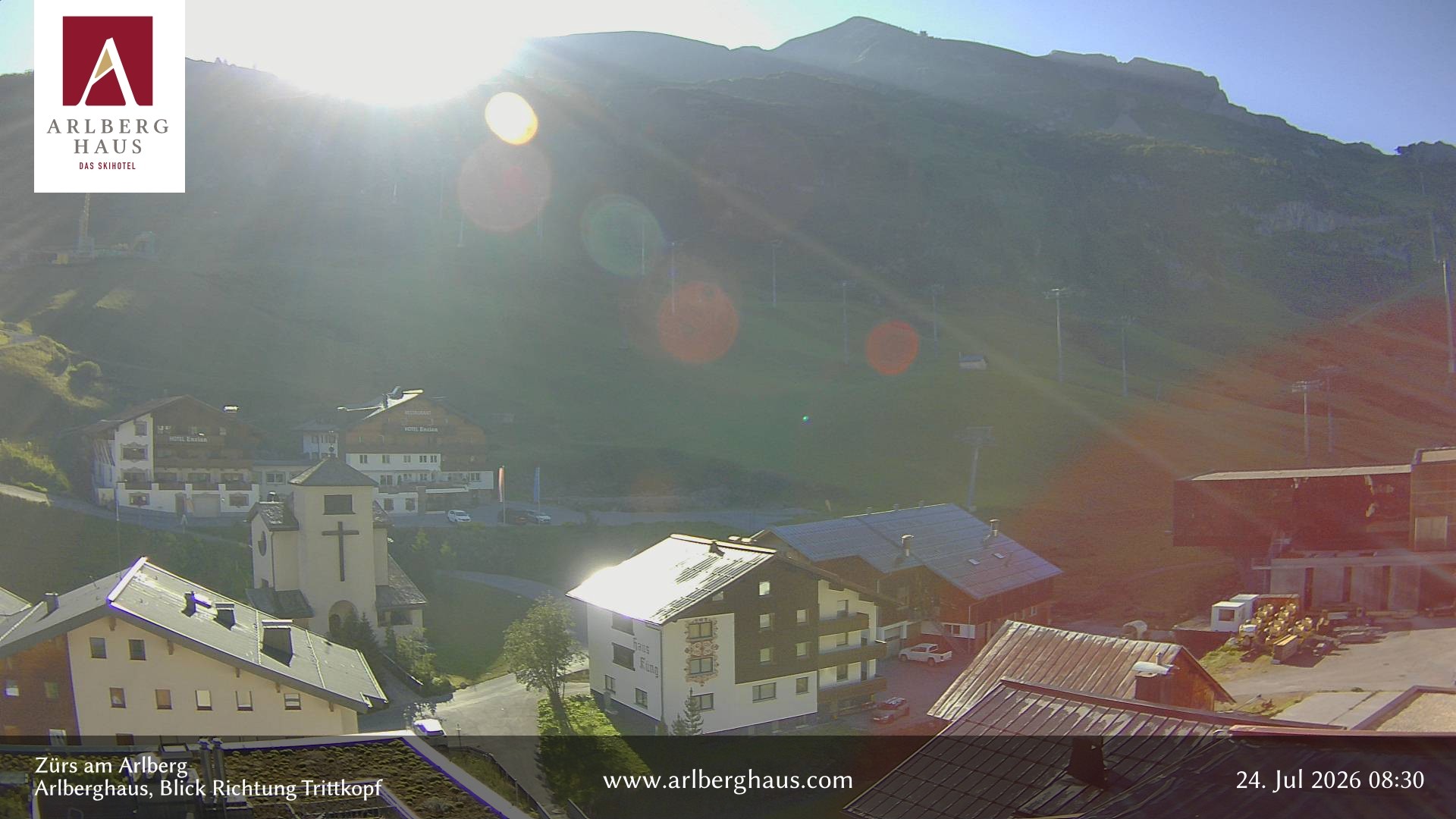 Archiv Foto Webcam Zürs: Hotel Arlberghaus