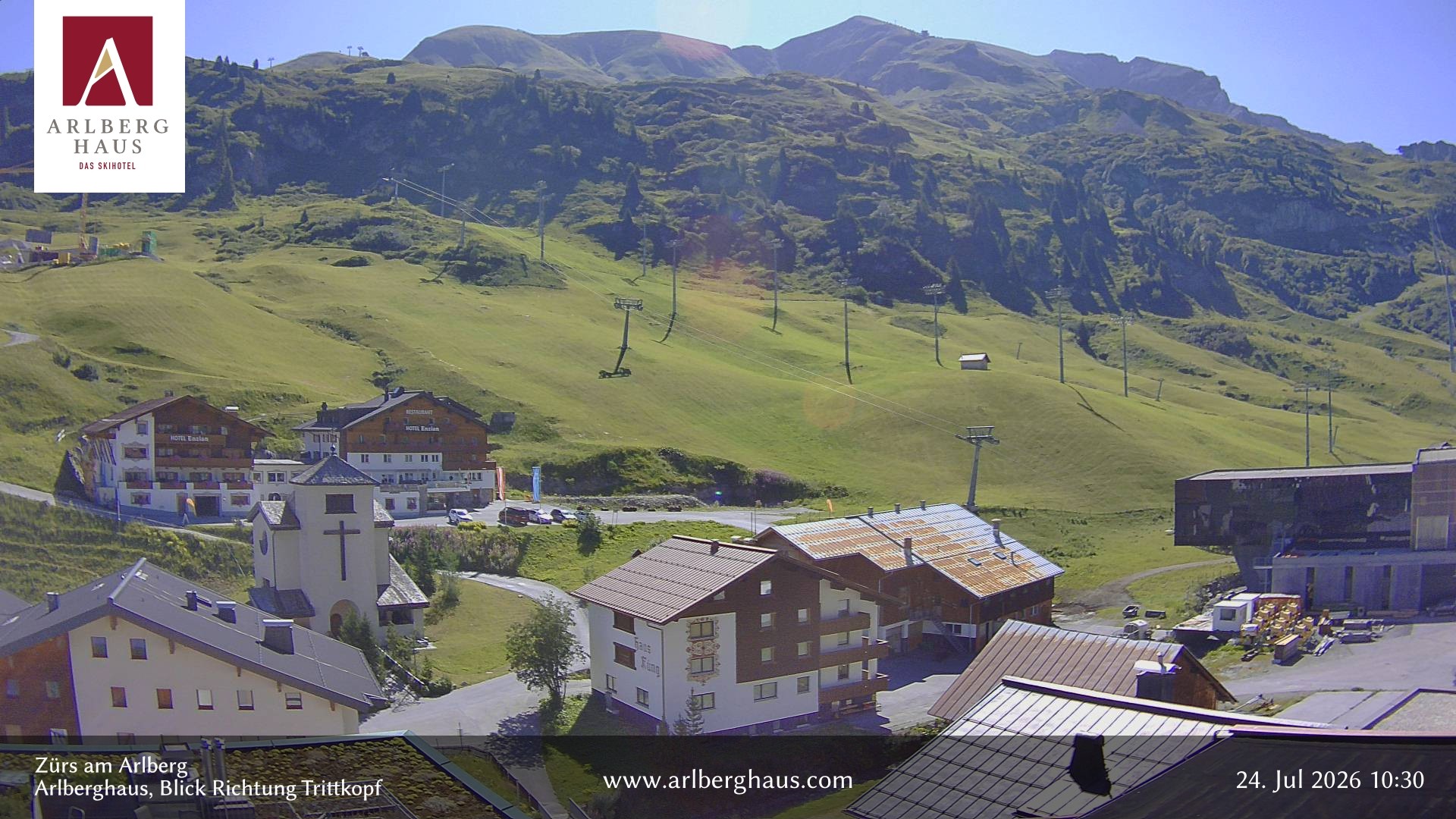 Archiv Foto Webcam Zürs: Hotel Arlberghaus