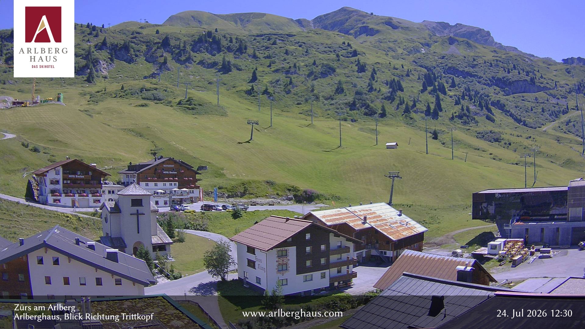Archiv Foto Webcam Zürs: Hotel Arlberghaus