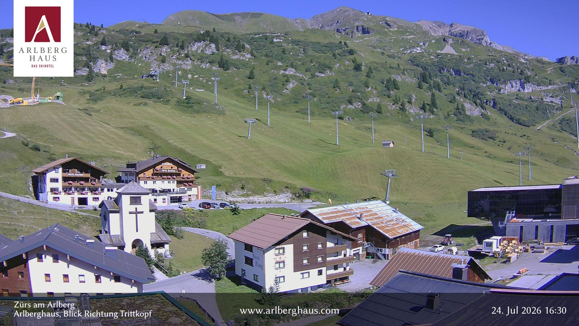 Archiv Foto Webcam Zürs: Hotel Arlberghaus