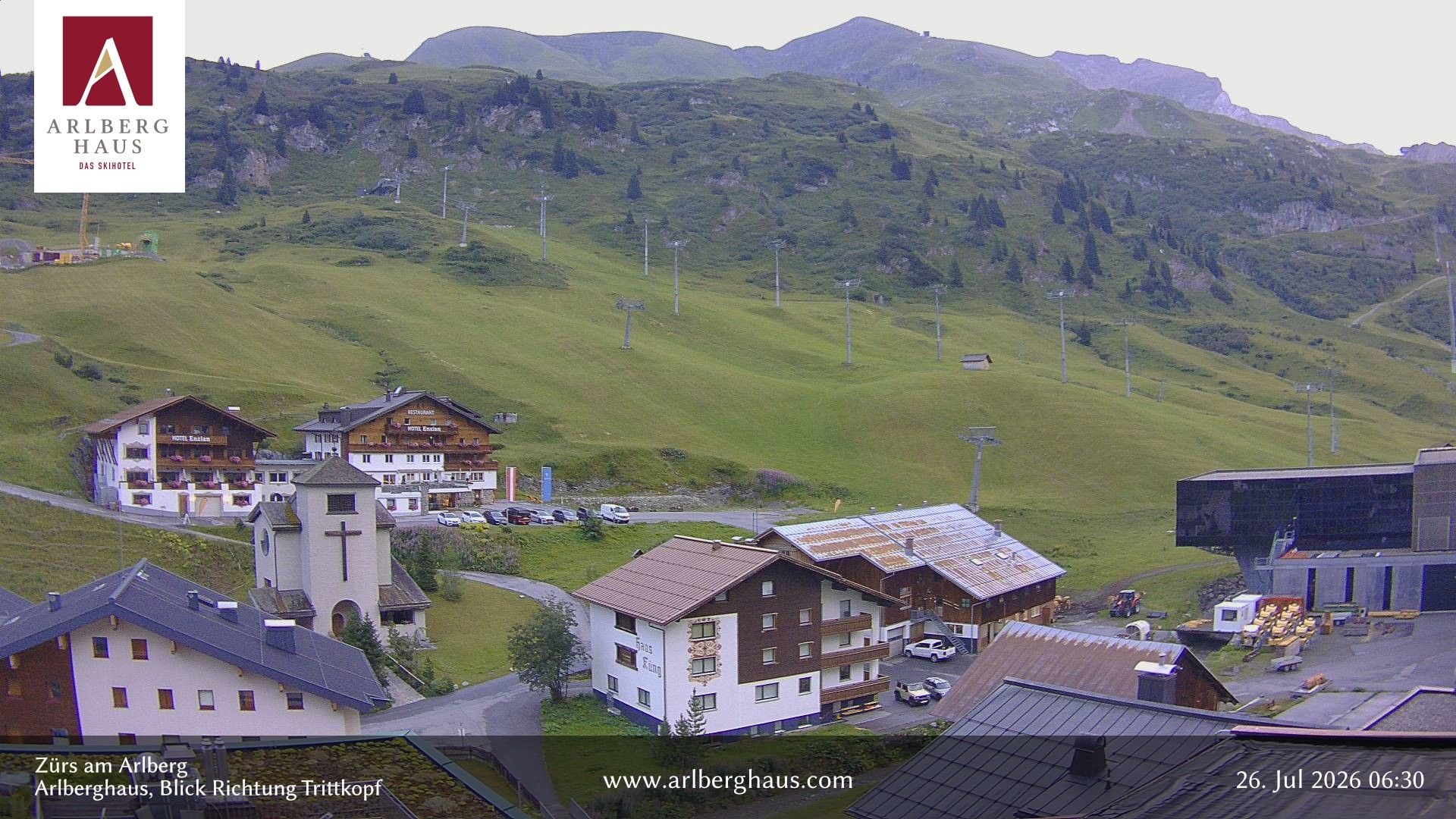 Archiv Foto Webcam Zürs: Hotel Arlberghaus