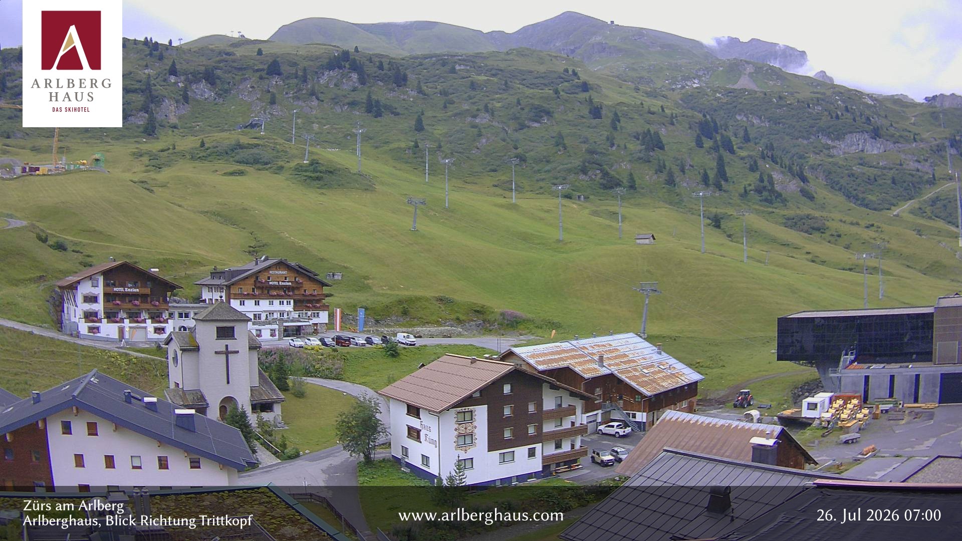Archiv Foto Webcam Zürs: Hotel Arlberghaus