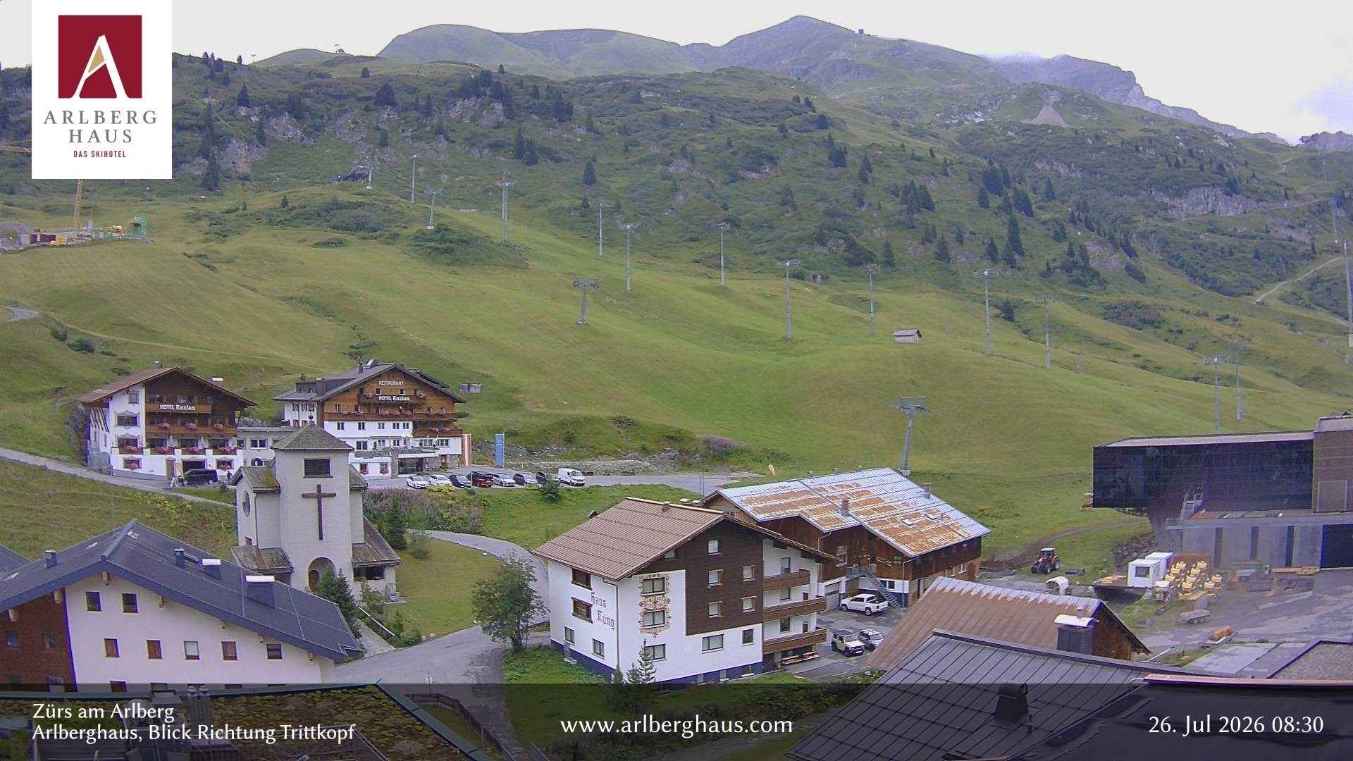 Archiv Foto Webcam Zürs: Hotel Arlberghaus