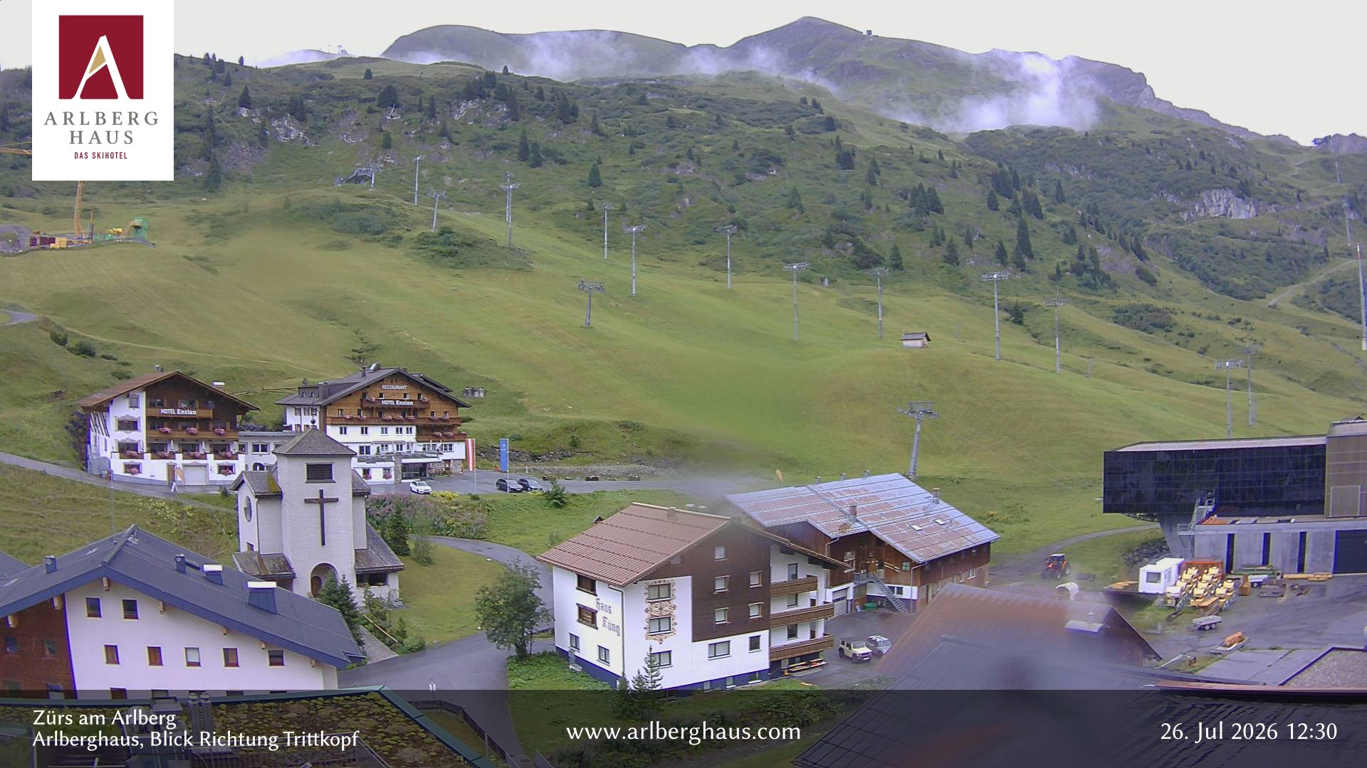 Archiv Foto Webcam Zürs: Hotel Arlberghaus