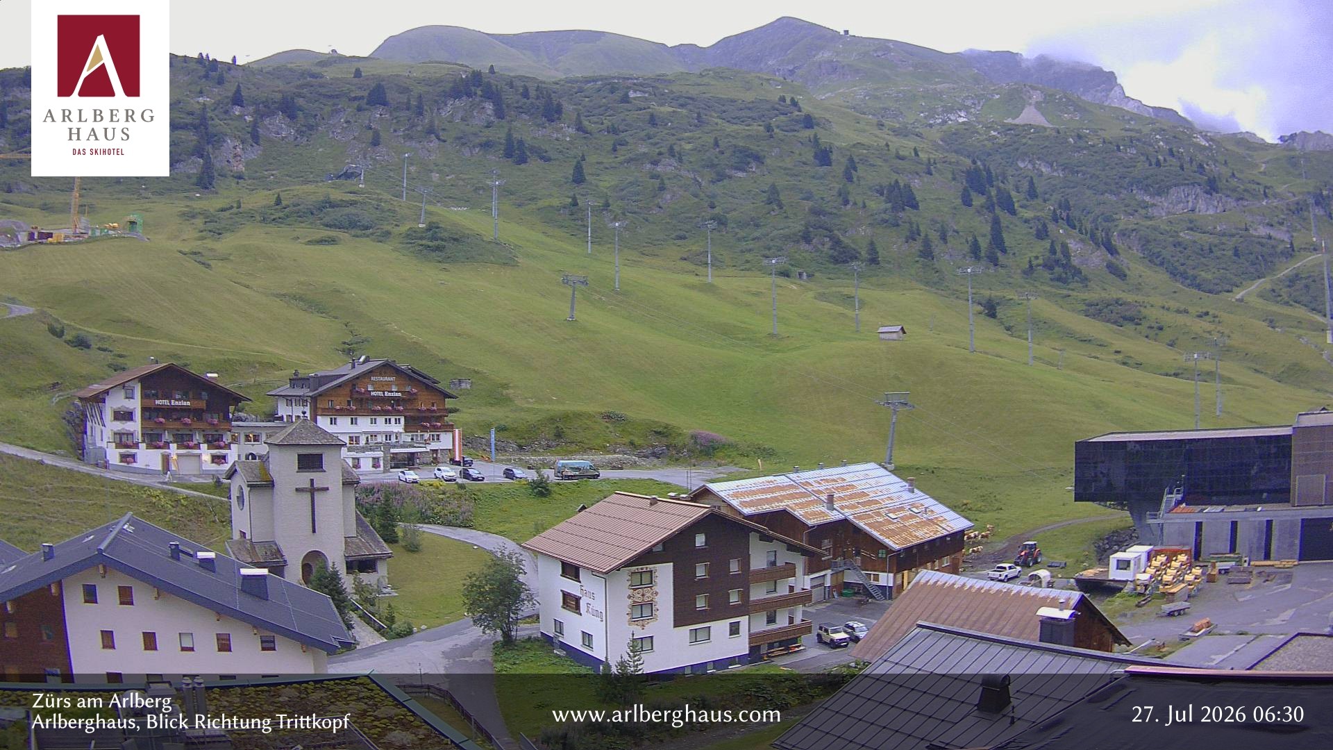 Archiv Foto Webcam Zürs: Hotel Arlberghaus