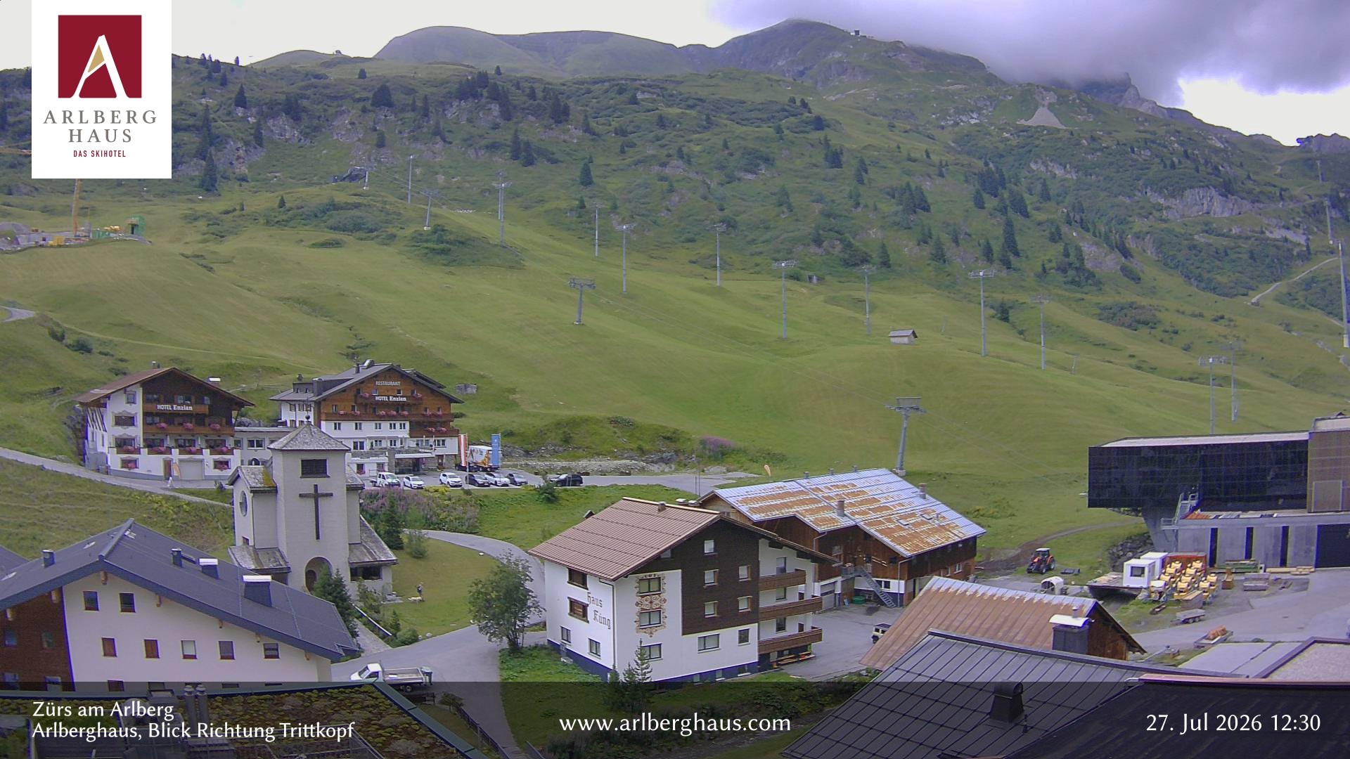 Archived image Webcam Arlberghaus at Zuers