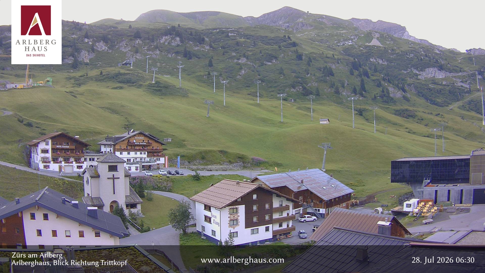 Archiv Foto Webcam Zürs: Hotel Arlberghaus