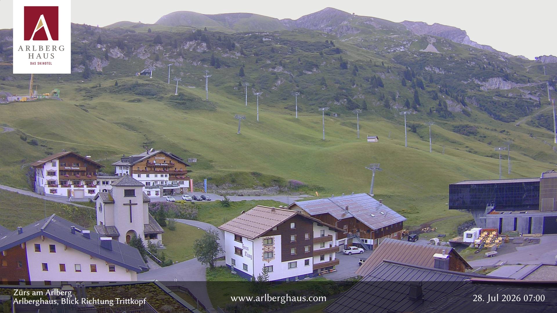 Archiv Foto Webcam Zürs: Hotel Arlberghaus