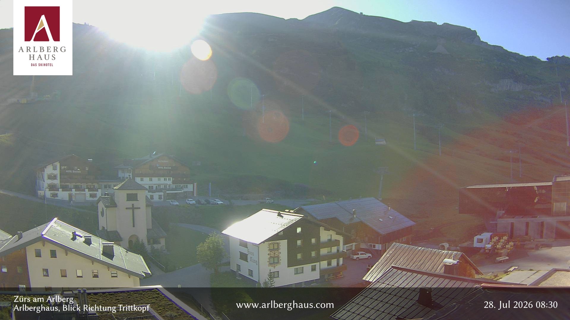 Archiv Foto Webcam Zürs: Hotel Arlberghaus