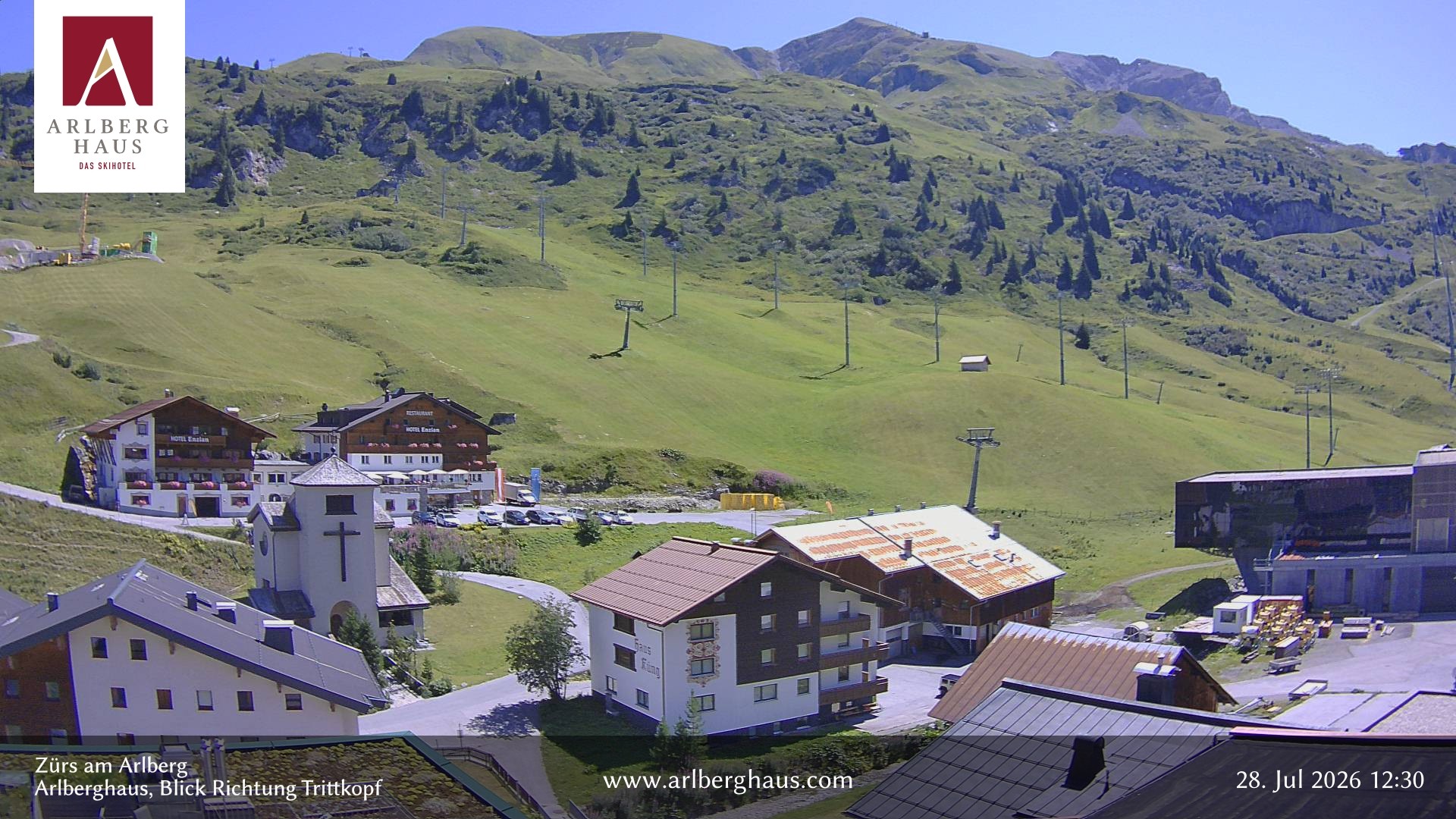 Archiv Foto Webcam Zürs: Hotel Arlberghaus
