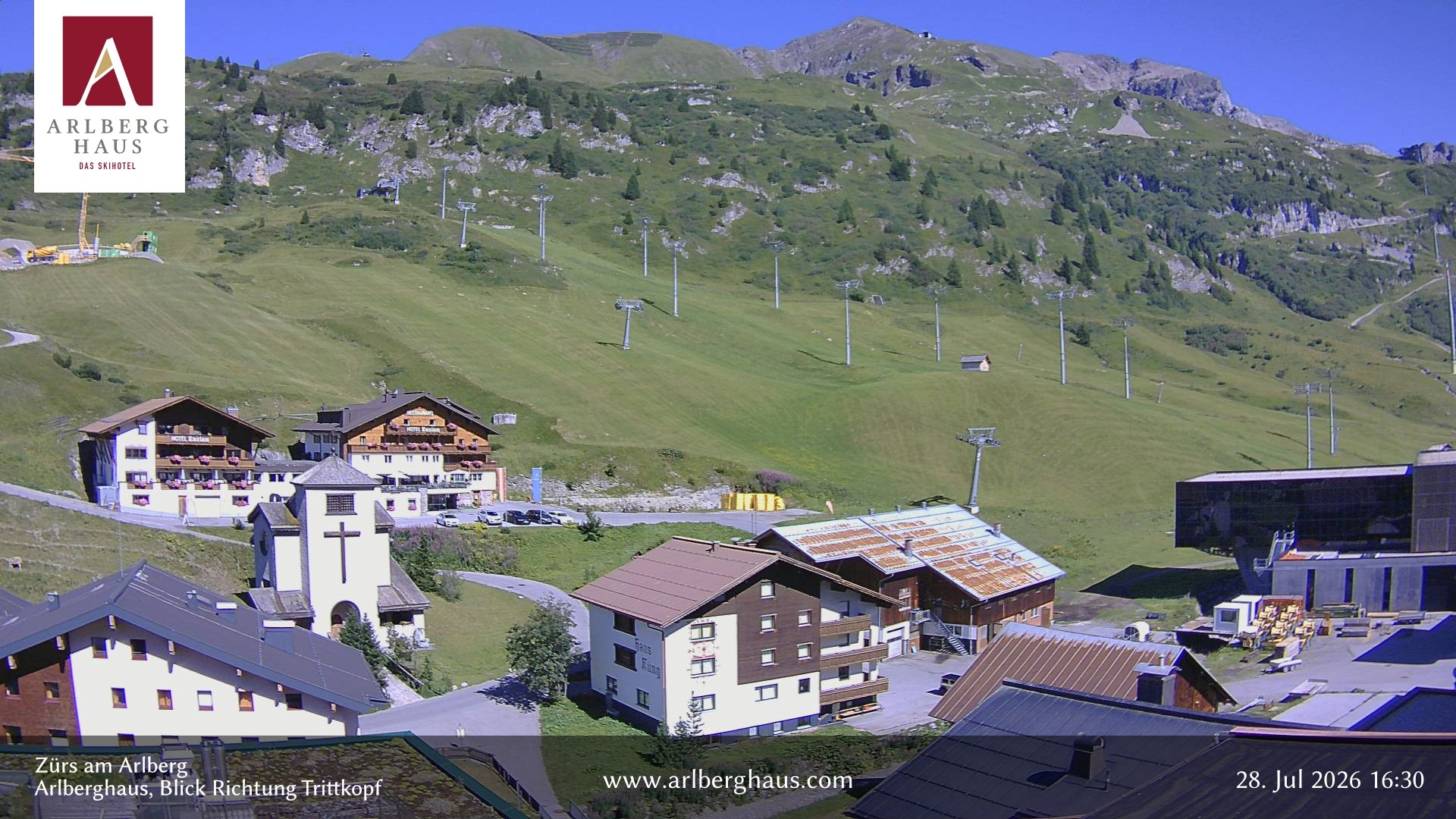 Archiv Foto Webcam Zürs: Hotel Arlberghaus