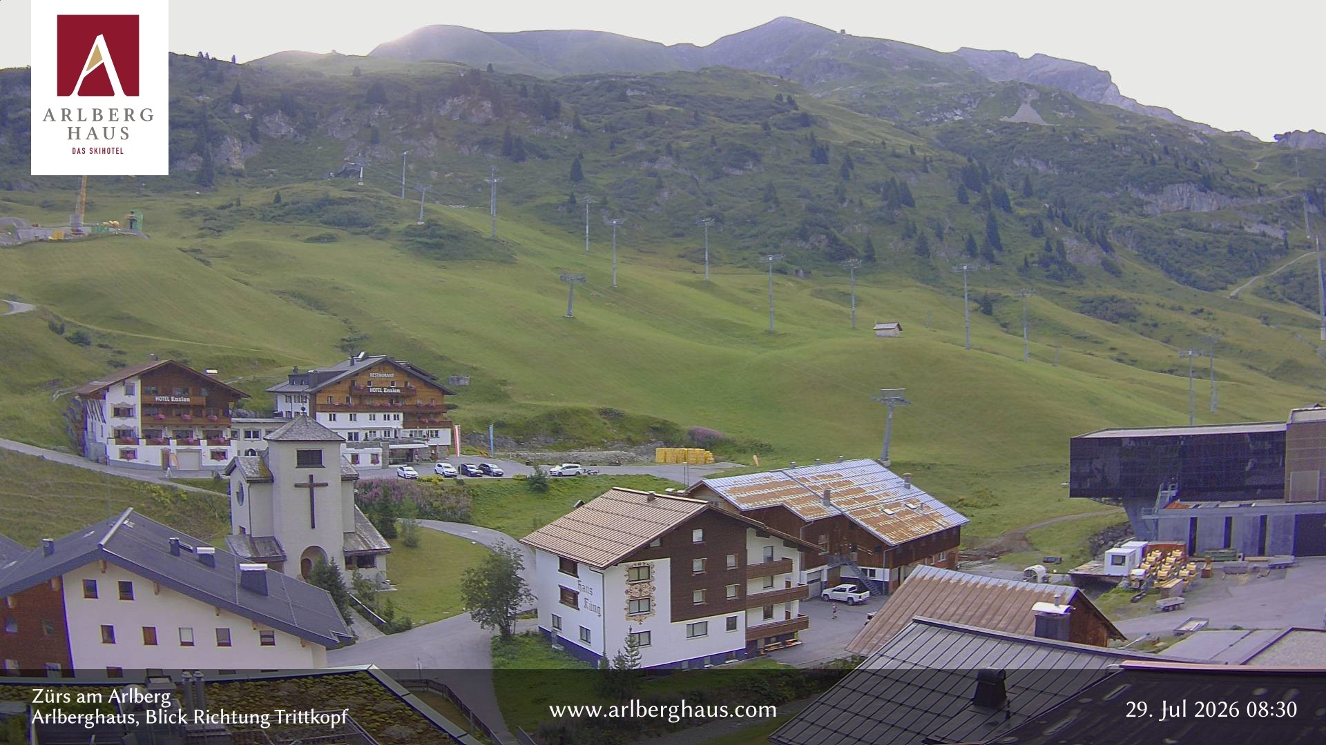 Archiv Foto Webcam Zürs: Hotel Arlberghaus