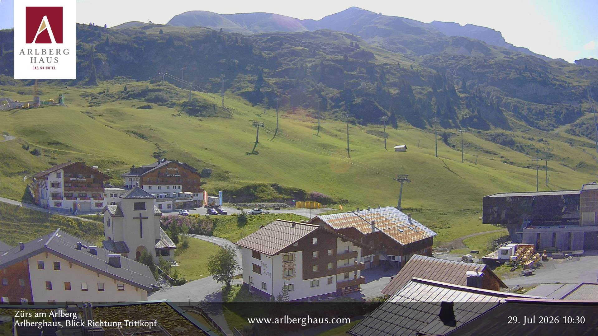 Archiv Foto Webcam Zürs: Hotel Arlberghaus