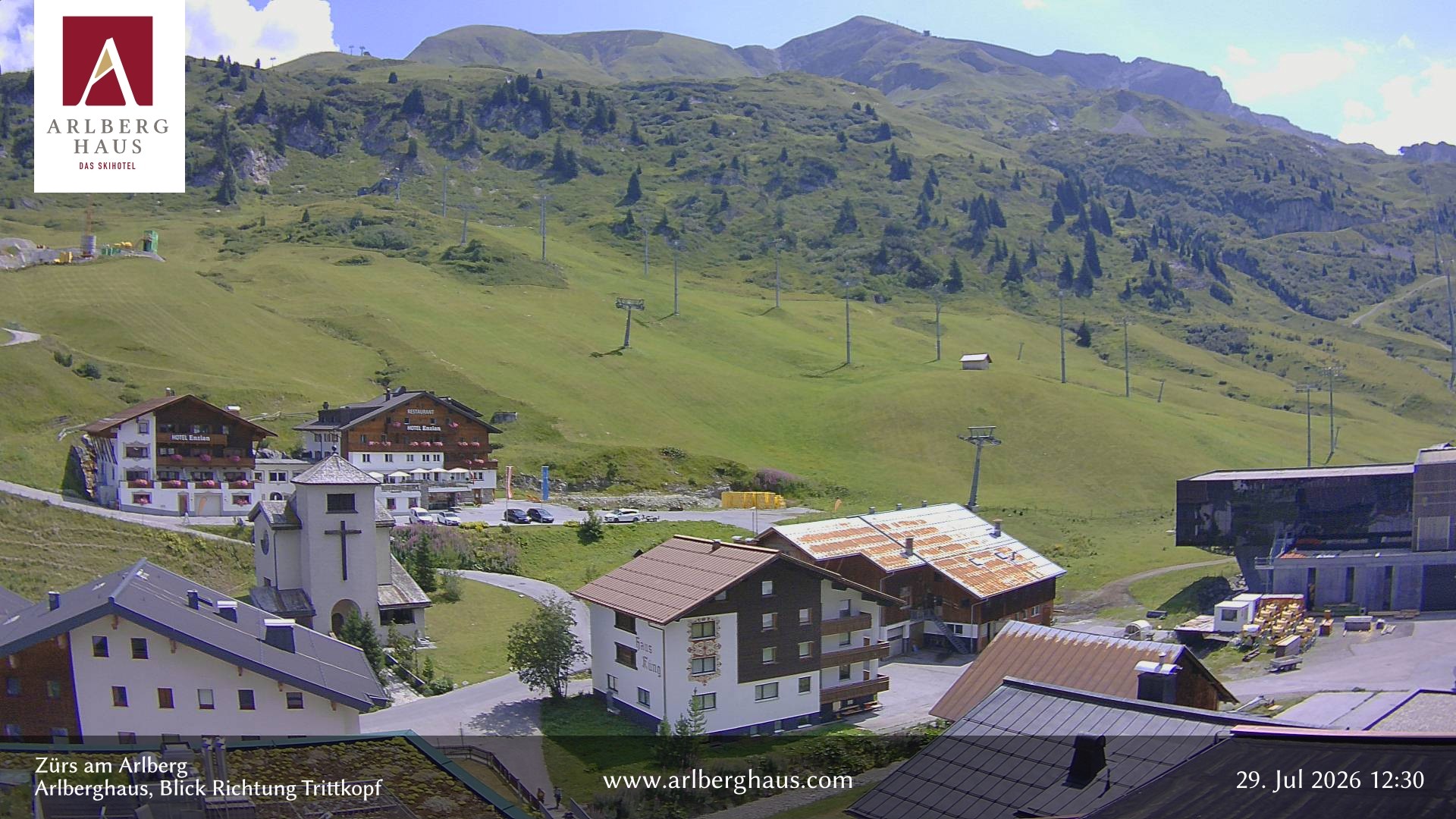 Archiv Foto Webcam Zürs: Hotel Arlberghaus
