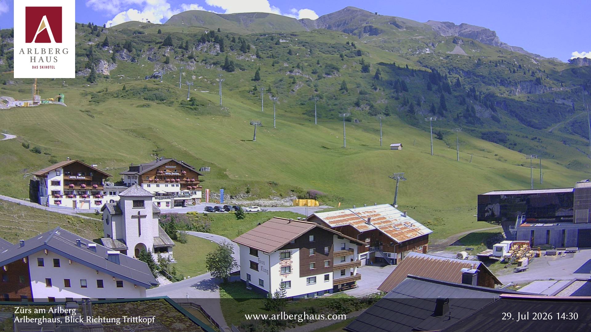 Archiv Foto Webcam Zürs: Hotel Arlberghaus