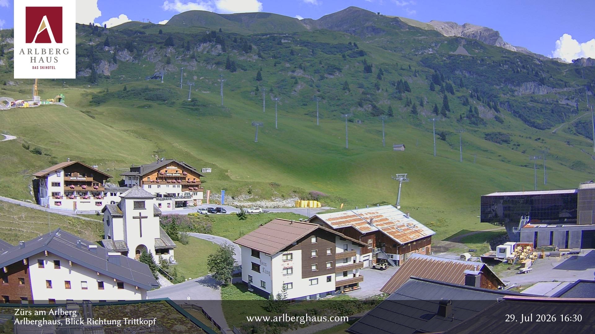 Archiv Foto Webcam Zürs: Hotel Arlberghaus