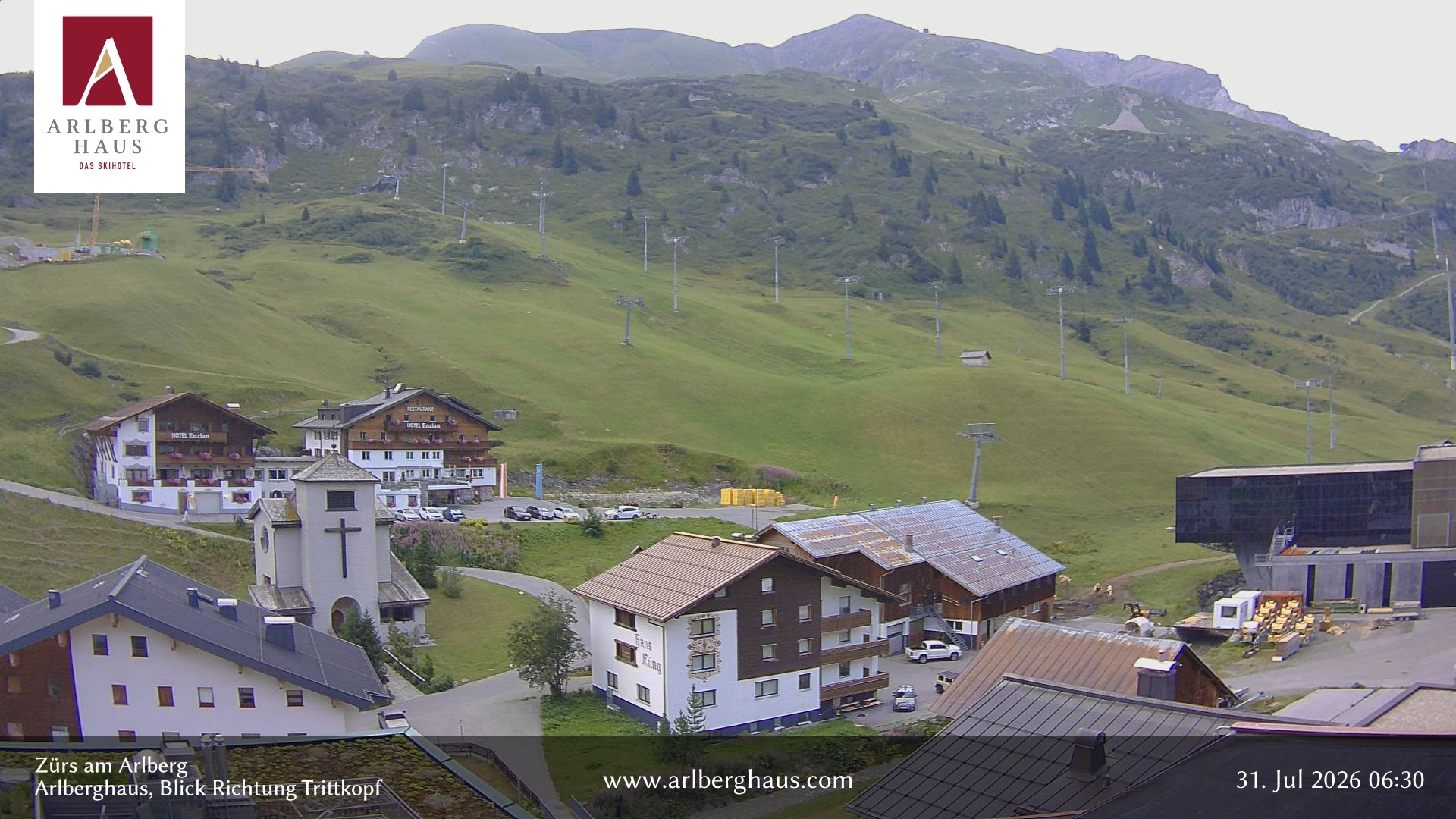 Archiv Foto Webcam Zürs: Hotel Arlberghaus