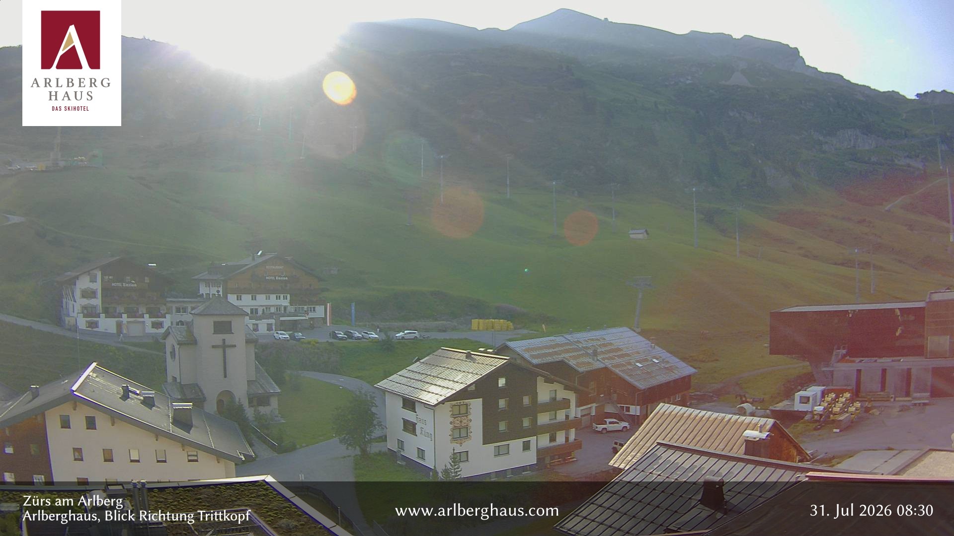 Archiv Foto Webcam Zürs: Hotel Arlberghaus