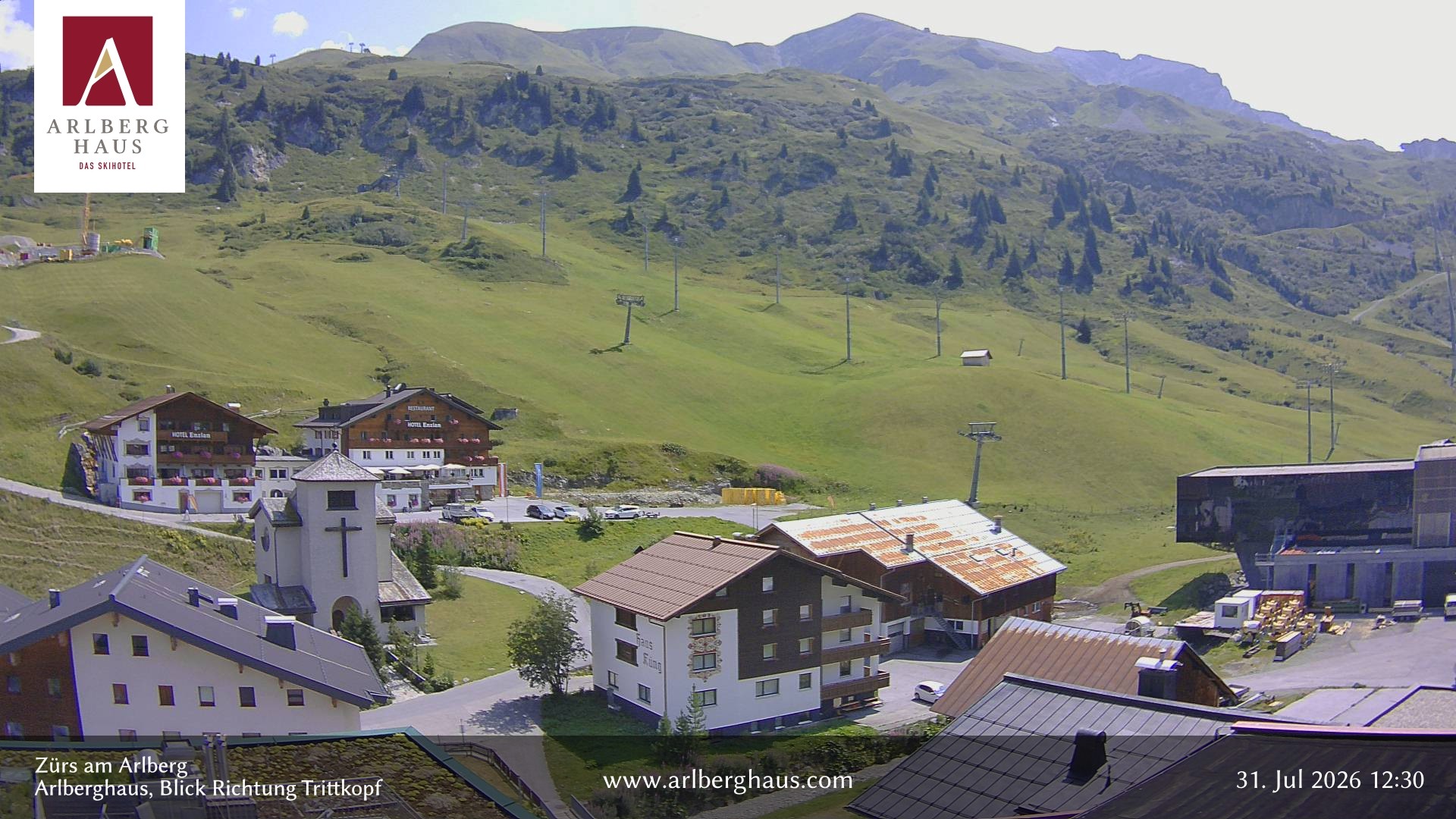 Archiv Foto Webcam Zürs: Hotel Arlberghaus