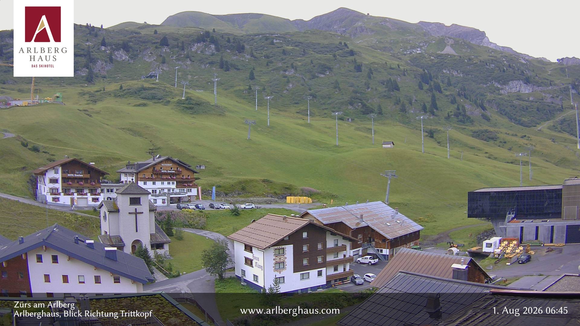 Archiv Foto Webcam Zürs: Hotel Arlberghaus
