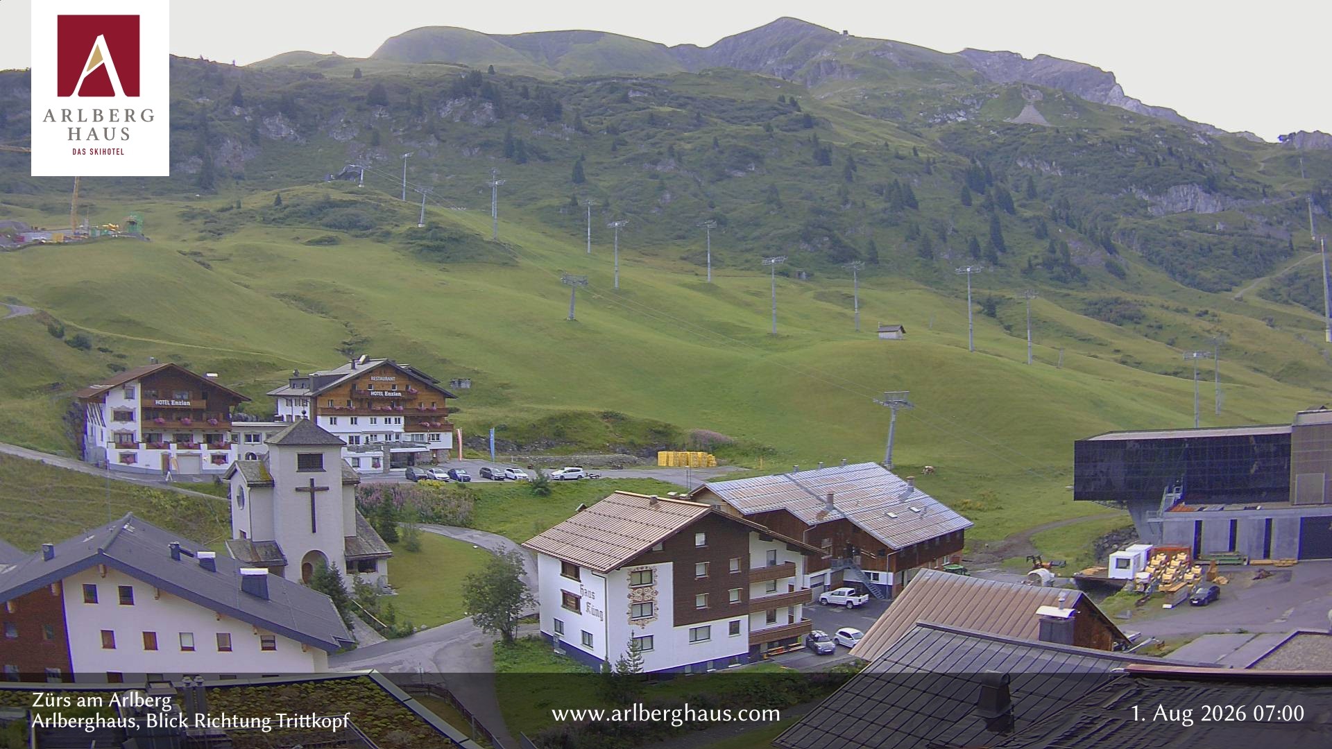 Archiv Foto Webcam Zürs: Hotel Arlberghaus