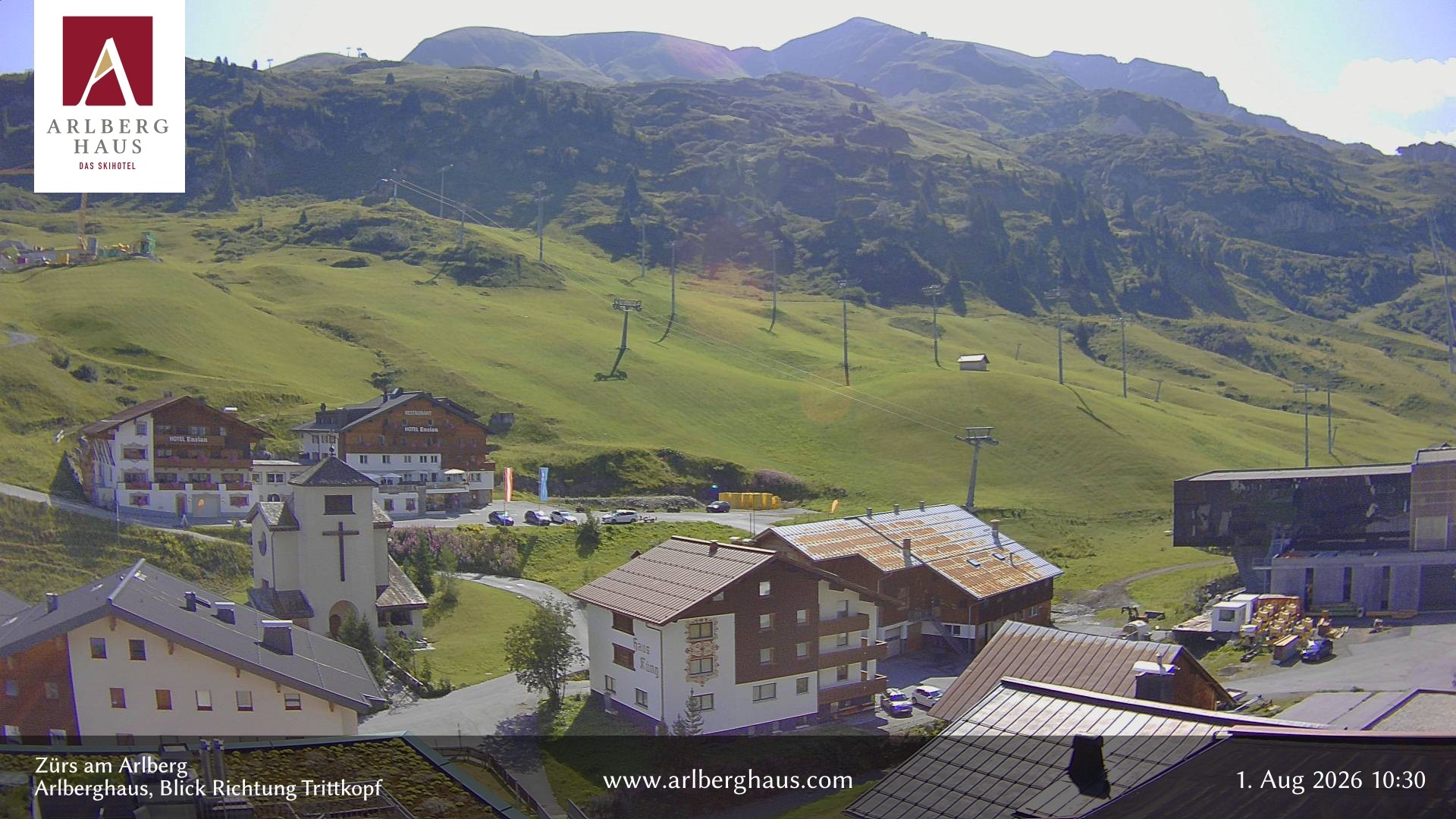 Archiv Foto Webcam Zürs: Hotel Arlberghaus
