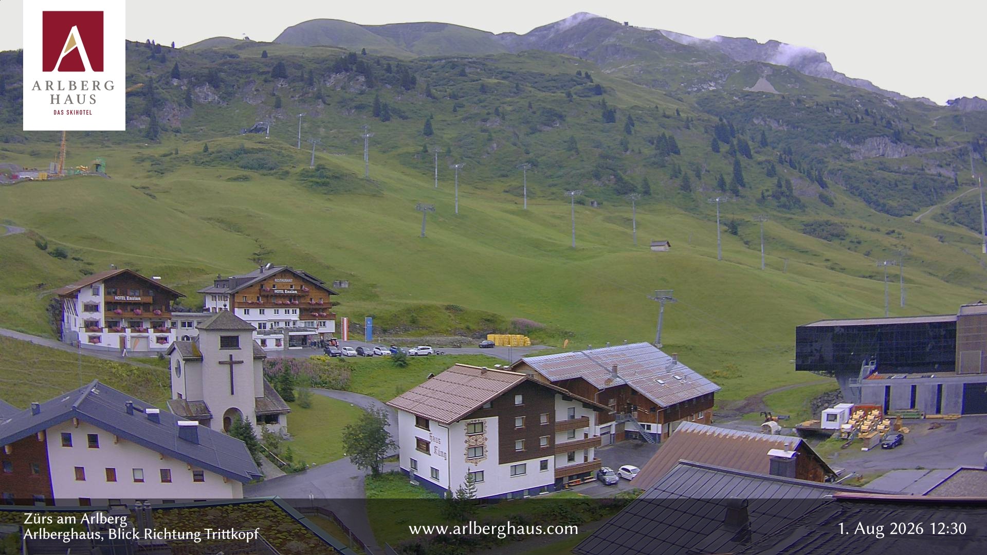 Archiv Foto Webcam Zürs: Hotel Arlberghaus