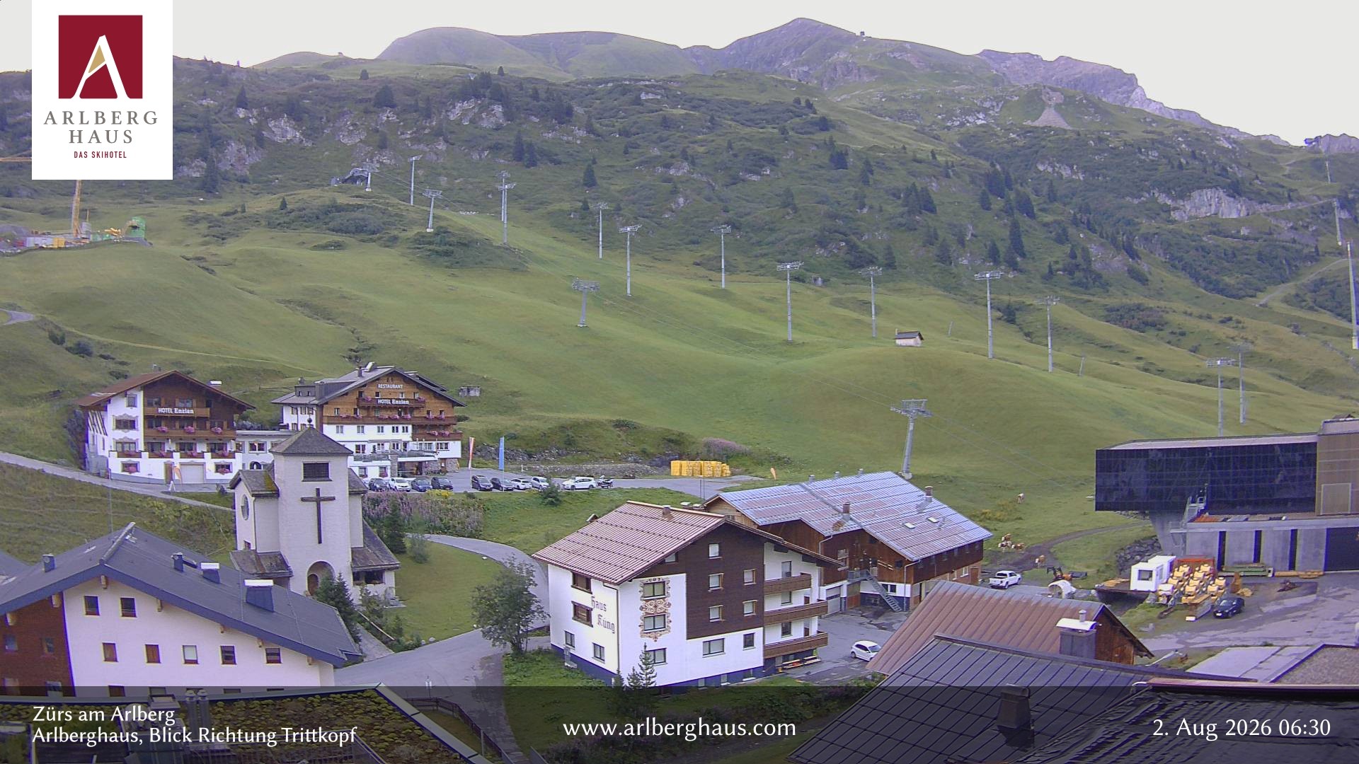 Archiv Foto Webcam Zürs: Hotel Arlberghaus