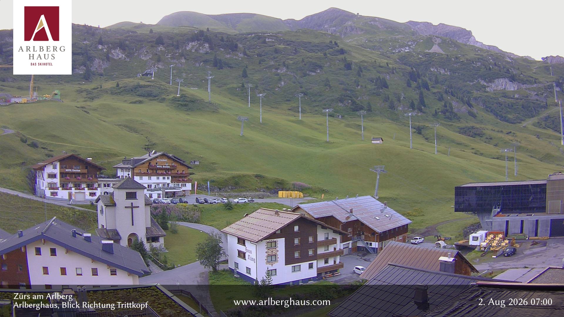 Archiv Foto Webcam Zürs: Hotel Arlberghaus