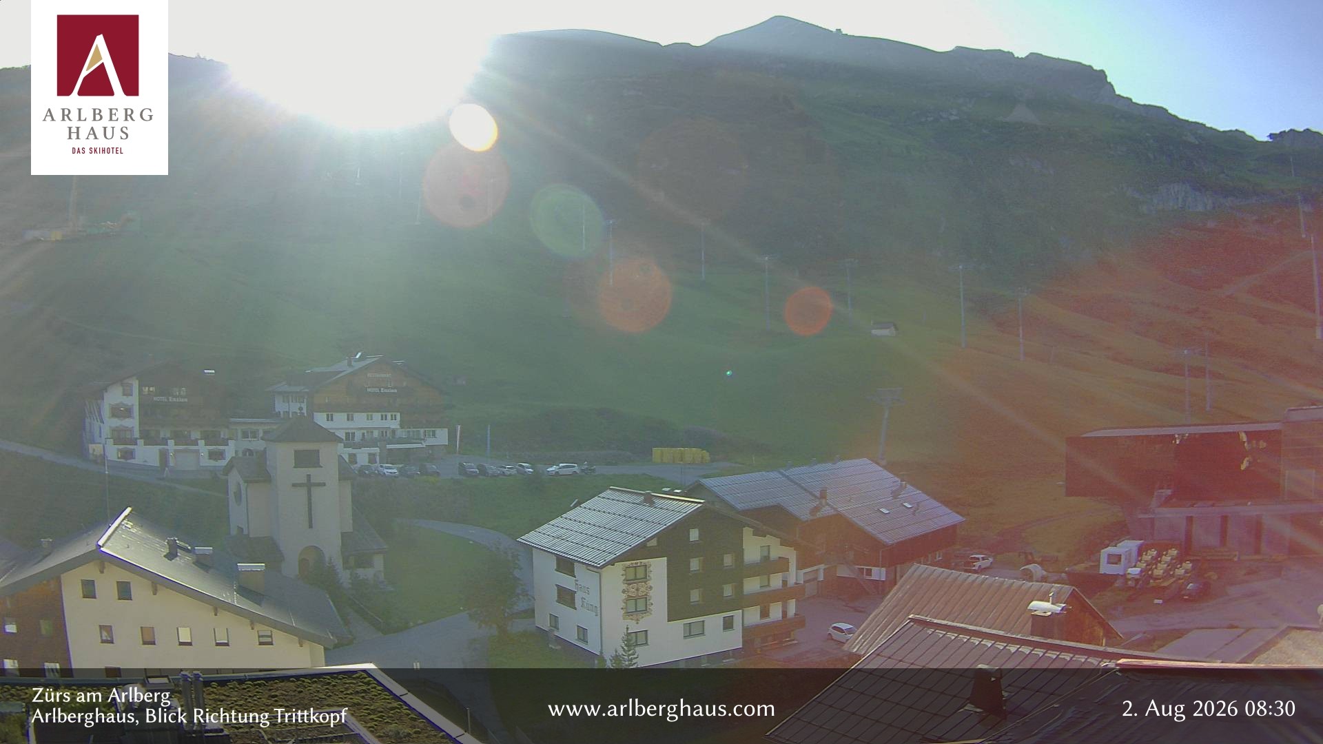 Archiv Foto Webcam Zürs: Hotel Arlberghaus