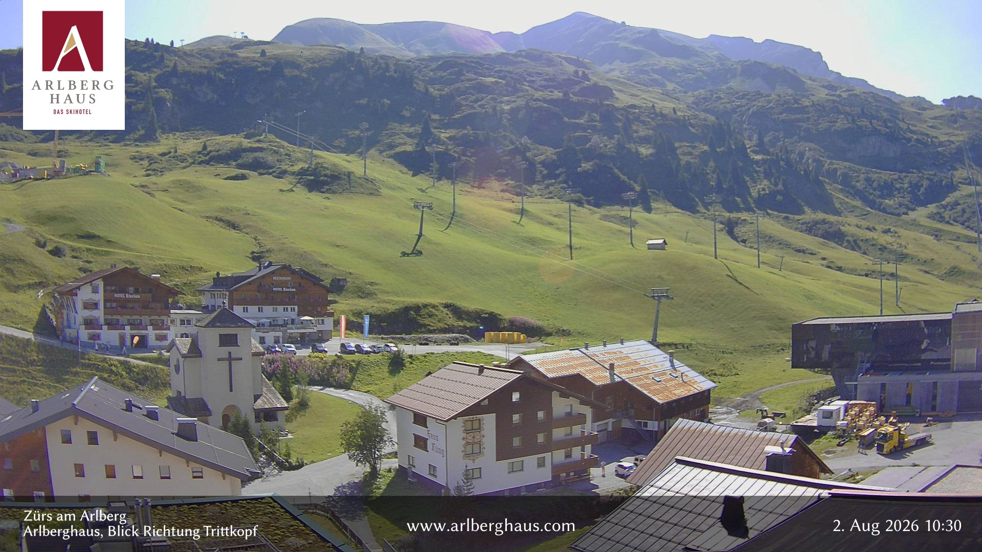 Archiv Foto Webcam Zürs: Hotel Arlberghaus