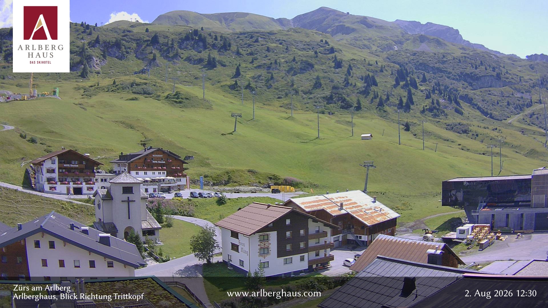 Archiv Foto Webcam Zürs: Hotel Arlberghaus