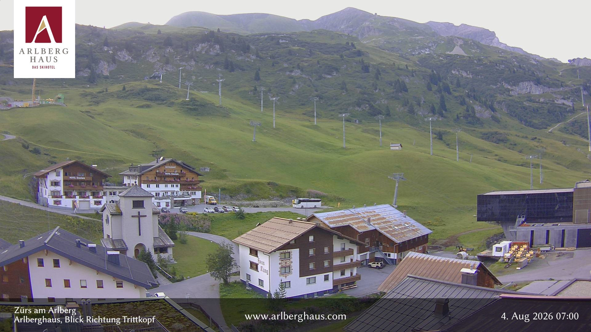 Archived image Webcam Arlberghaus at Zuers