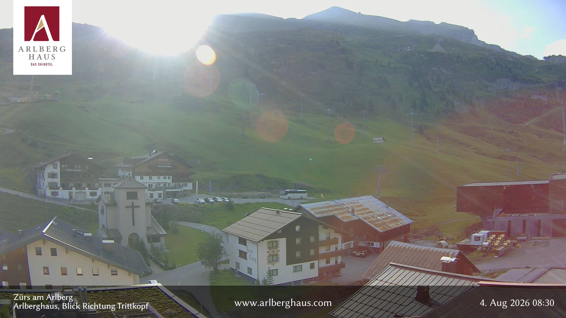 Archiv Foto Webcam Zürs: Hotel Arlberghaus