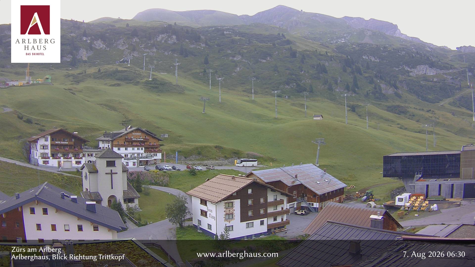 Archiv Foto Webcam Zürs: Hotel Arlberghaus