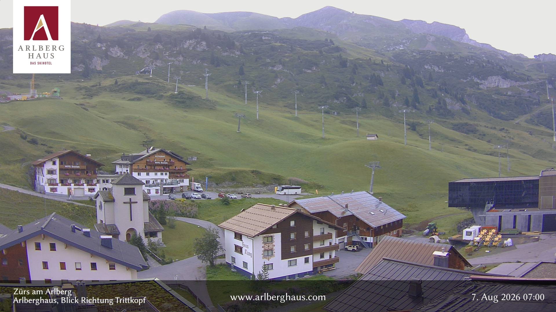Archiv Foto Webcam Zürs: Hotel Arlberghaus
