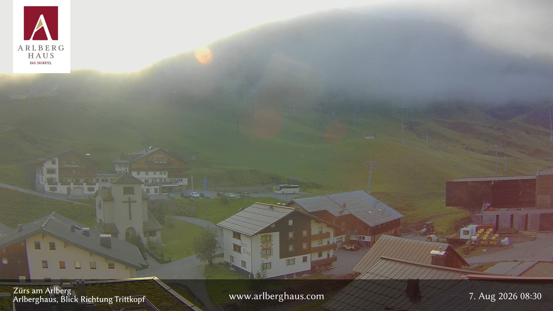 Archiv Foto Webcam Zürs: Hotel Arlberghaus