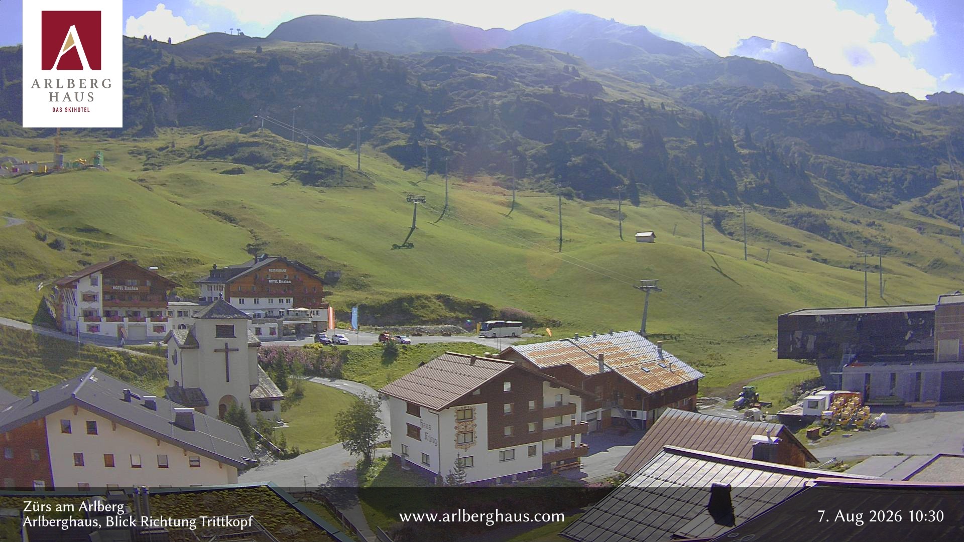 Archiv Foto Webcam Zürs: Hotel Arlberghaus