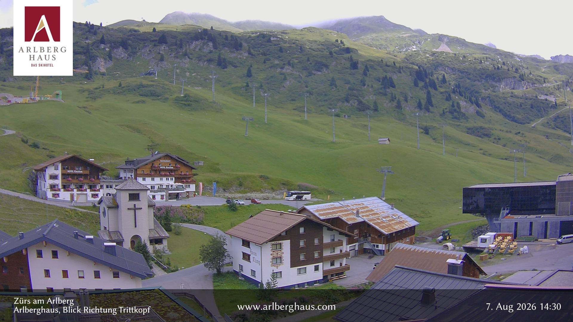 Archived image Webcam Arlberghaus at Zuers