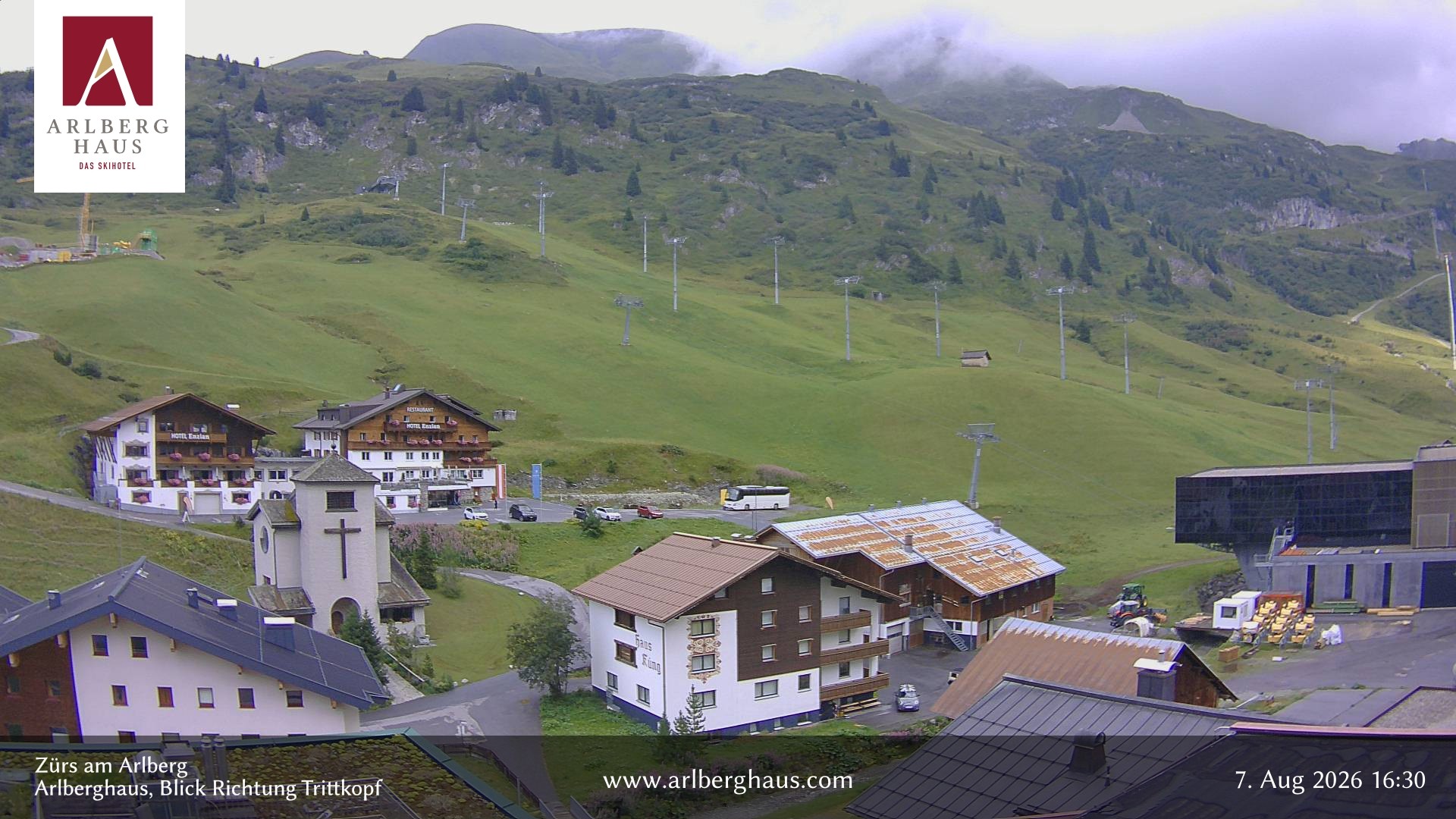 Archived image Webcam Arlberghaus at Zuers