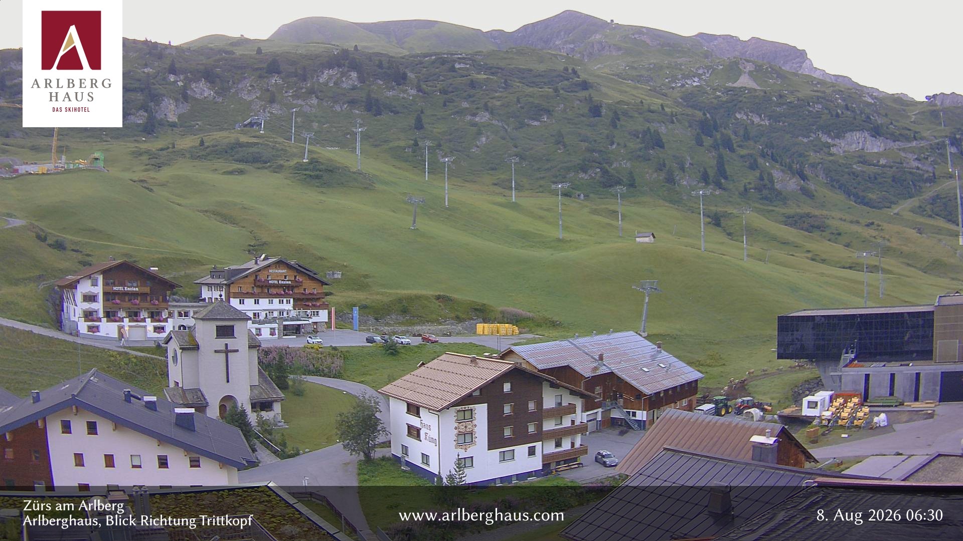 Archiv Foto Webcam Zürs: Hotel Arlberghaus