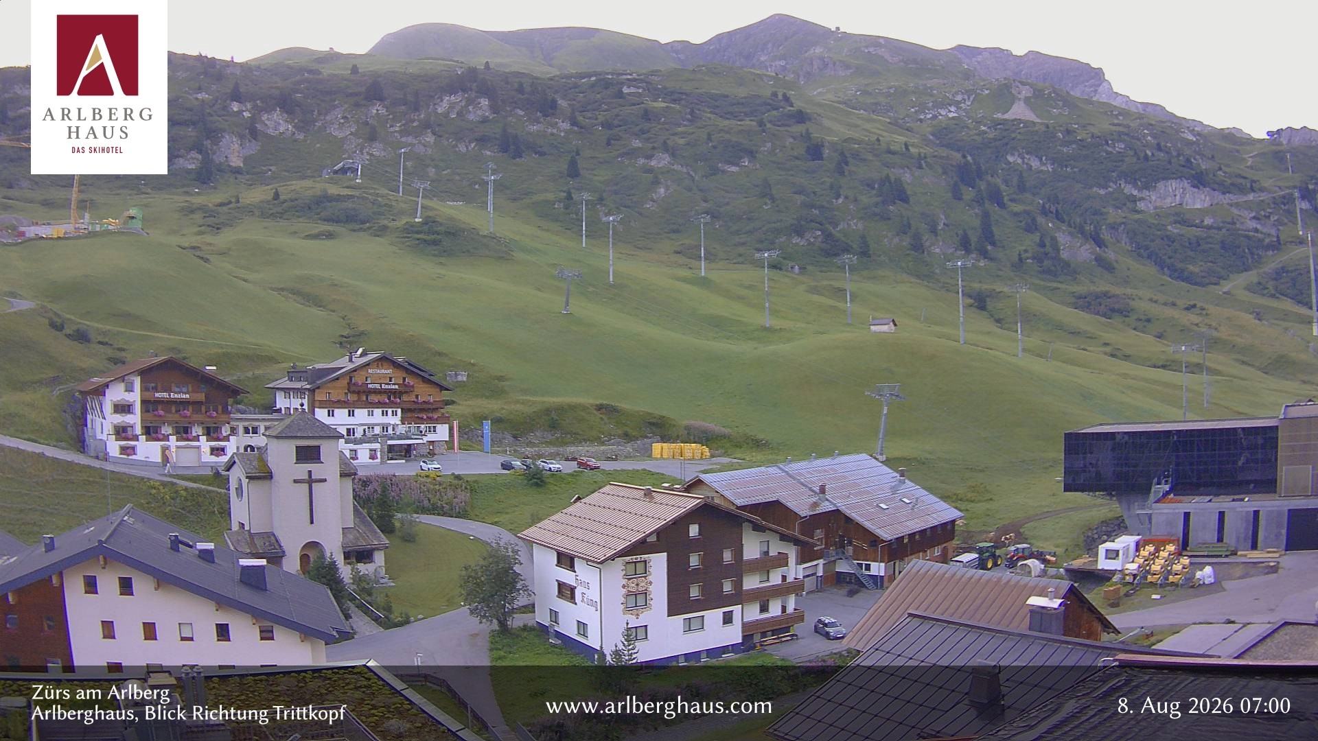 Archiv Foto Webcam Zürs: Hotel Arlberghaus
