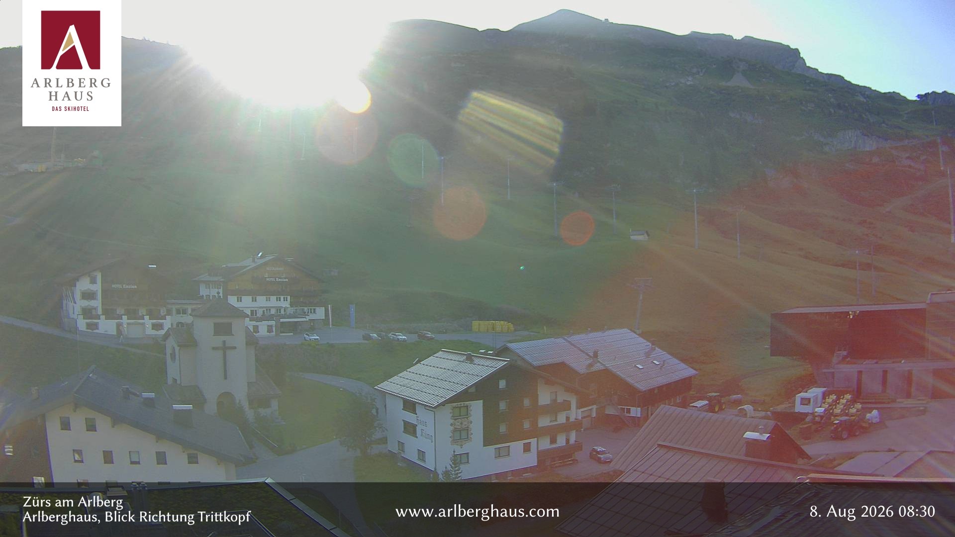 Archiv Foto Webcam Zürs: Hotel Arlberghaus